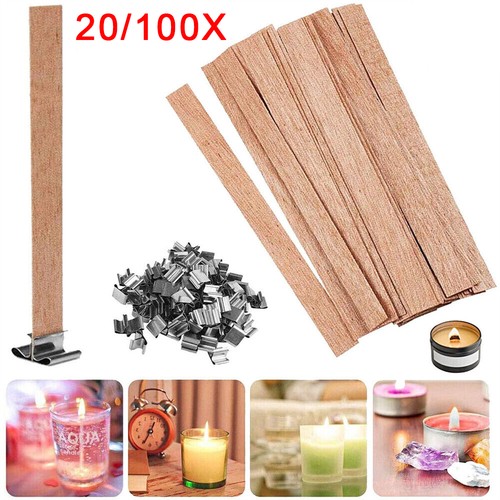 100 wood wicks for making - wood,