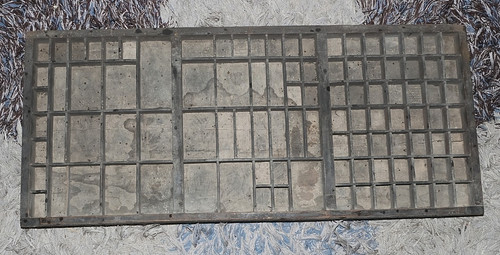 Old wooden letterpress - , type