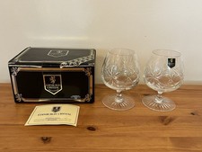 2x Edinburgh Crystal Star Of Edinburgh Large Brandy Glasses - Boxed - VGC