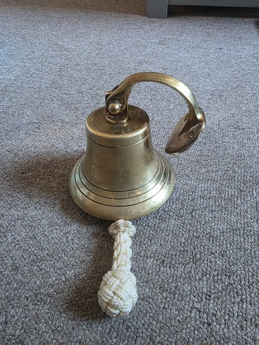 Vintage old brass bell - vintage, 6”