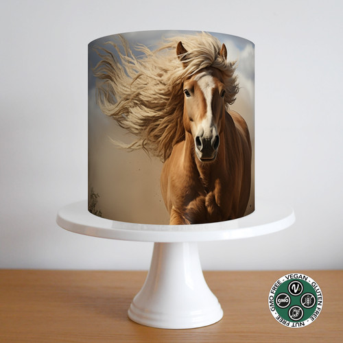 Horse pony cake topper border - topper,