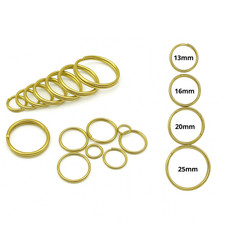 CHOOSE SMALL - EXTRA LARGE KEYRING SPLIT RINGS Metal Brass Hoop Loop Key Holder!