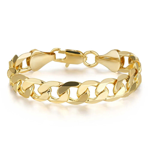 Men 9ct gold cuban - cuban, curb