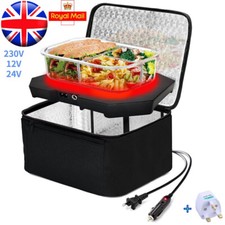 3 in1 230V/12V/24V Portable Mini Oven Heated Lunch Box for Car Truck office UK