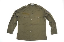 Genuine Austrian Army Shirt Lightweight Olive / Brown Work Shirt Used Grade 1