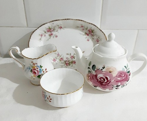 Vtg mix match floral bone - vtg,