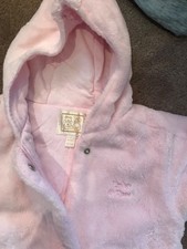 Girls Emile Et Rose Pale Pink fleece Snowsuit Age 1-3 Months slightwear see pics