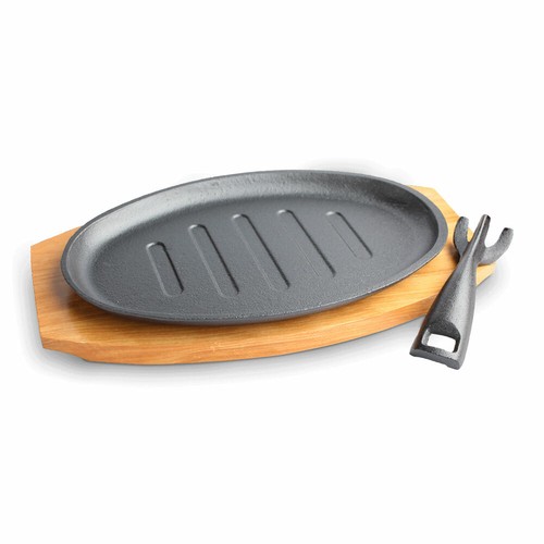 Cast iron 27cm - cast, oval
