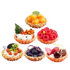  6 Pcs Artificial Cakes Decorated Faux for Display Realistic Dessert Decoration