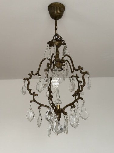 Vintage french brass caged - french,