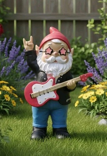 Mini rockstar gnome outdoor - mini,
