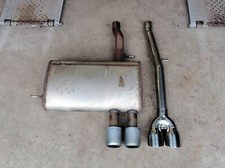 Mini Cooper S (F56) Rear silencer delete pipe - Twin 3.5" tail pipe A