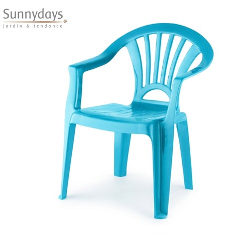 Blue childrens plastic chair - childrens,