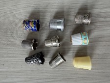 Lot of 9 Vintage Thimbles