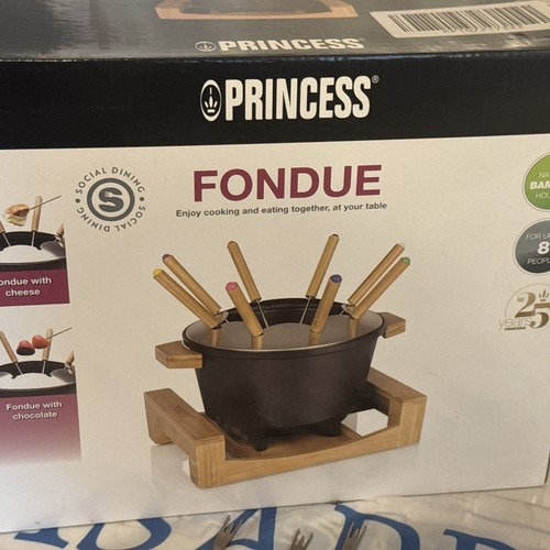 Princess pure black - fondue, set