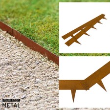 Corten Garden Lawn Edging Metal Border Edge [Multi Edge] 1m x17,5cm QUALITY x10M