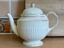 Wedgwood Of Etruria & Barlaston Tea Pot  - Edme - Gold Trim