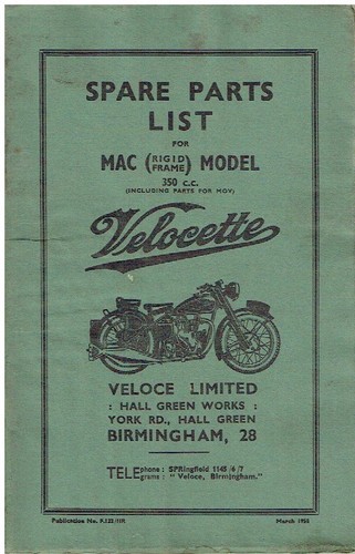 Velocette 350cc mac - velocette, (rigid