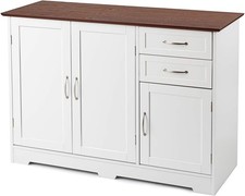 White Red Kitchen Sideboard