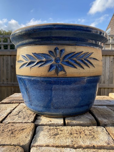 Glazed terracotta planter