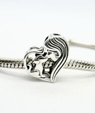 A Girl & Her Dog Charm Bead Love Heart Animal Pet Genuine 925 Sterling Silver 💖