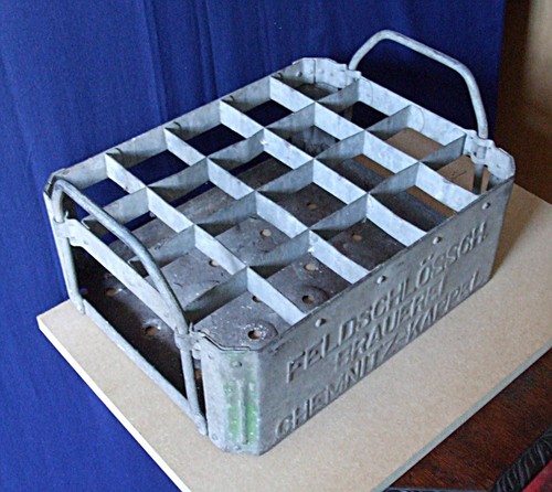 Vintage metal beer bottle - vintage.,