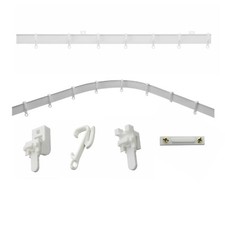 Genuine Swish® SOLOGLYDE PVC Uncorded Track, Brackets, Gliders, Bay window track