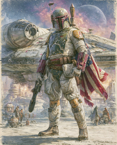 Boba fett with rifle before - with,