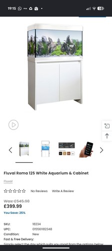 Fluval roma 125l fish tank - fluval,