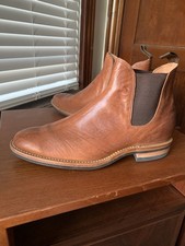 VIBERG 10.5 GUIDI TAN HORSEHIDE WHOLECUT CHELSEA BOOTS 