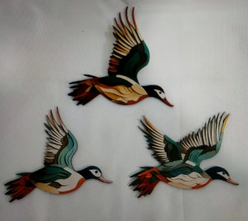 Flying chinese ducks 2d - 3,