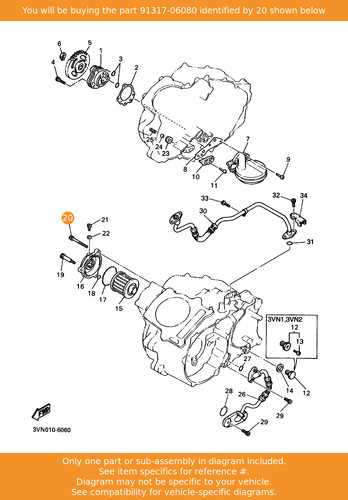 Yamaha bolt 91317 06080 oem - bolt,,