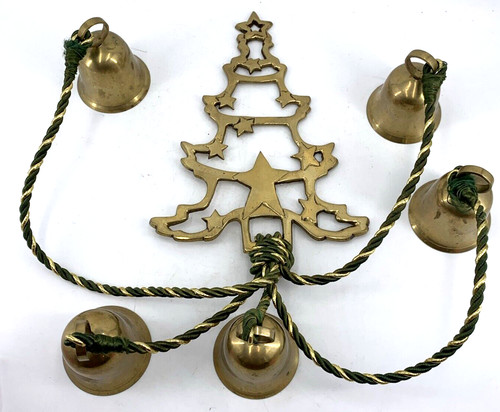 Brass christmas bells heavy - brass,