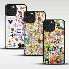 CASE FOR IPHONE MICKEY MINNIE PRINCESS COLLAGE DOODLE ART GIFT TPU PHONE COVER