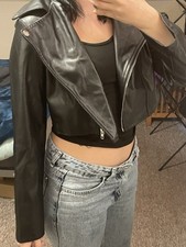 Zara Black Faux Leather