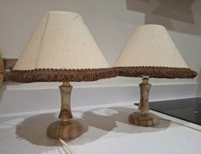 Vintage Onyx Lamps x 2
