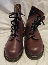 RARE Dr Martens Boots 7 Hole Steel Toecap Oxblood, Vintage 1980s