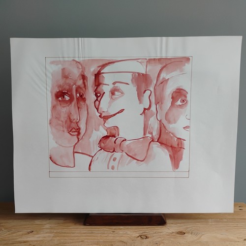 Bold bright gouache painting - bold,