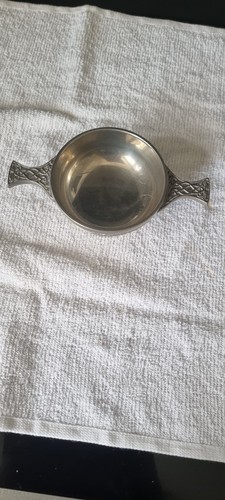 Scottish pewter quaich - scottish,