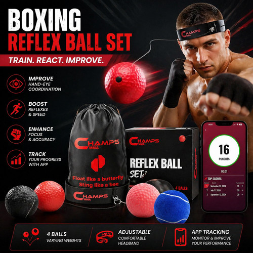 Boxing reflex ball set - boxing,
