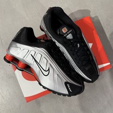 Nike Shox R4 ‘Metallic Silver Black Red’ (GS) Size UK 6 - CW2626-005
