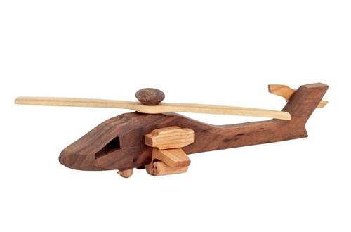 Wooden helicopter apache - helicopter,