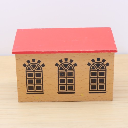 Wooden train track engine shed - wooden,