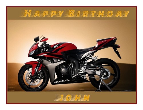 Motorbike personalised message - personalised,