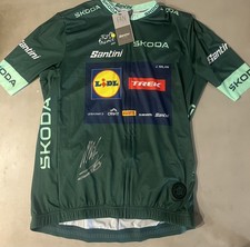 Jonathan Milan Hand Signed Tour de France Green Jersey - Cycling PROOF - Italy 