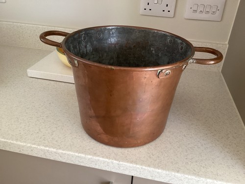 Large vintage copper pot - vintage,