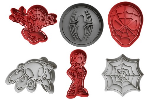 Spiderman cookie cutters - cookie, +