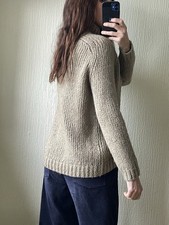 Massimo Dutti Wool Jumper Mohair Beige High Neck Size 12 S