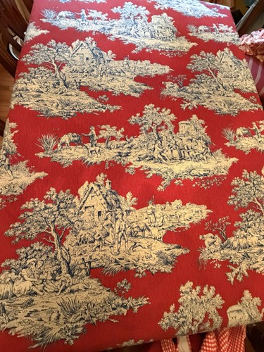 Vtg kaufmann red blue - kaufmann, toile