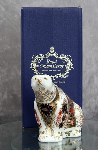 Royal crown derby polar bear - crown, 'polar